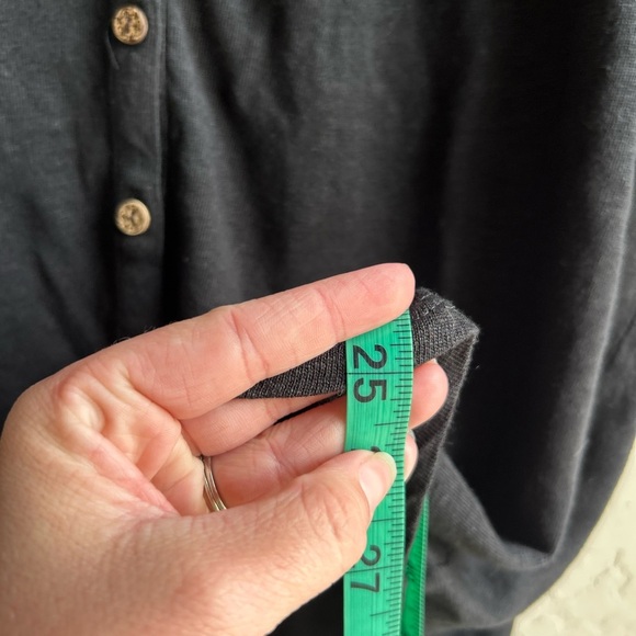 J Jill 100% linen black button down large petite blouse classic coastal casual - Picture 4 of 5